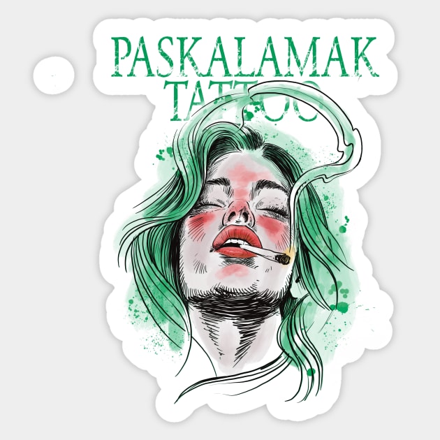 paskalamak tattoo in green again Sticker by Paskalamak